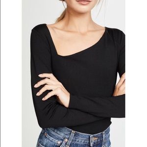 Susana Monaco Laurene Diagonal Neck Top NWT S